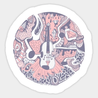 Npink Circle of Music Sticker